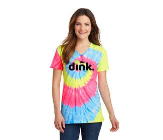 The Dink Tie Dye V-Neck Tee (W) (Neon)