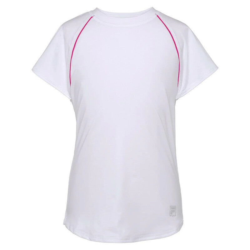 Fila Girl'S Essentials Short Sleeve Top (White)
