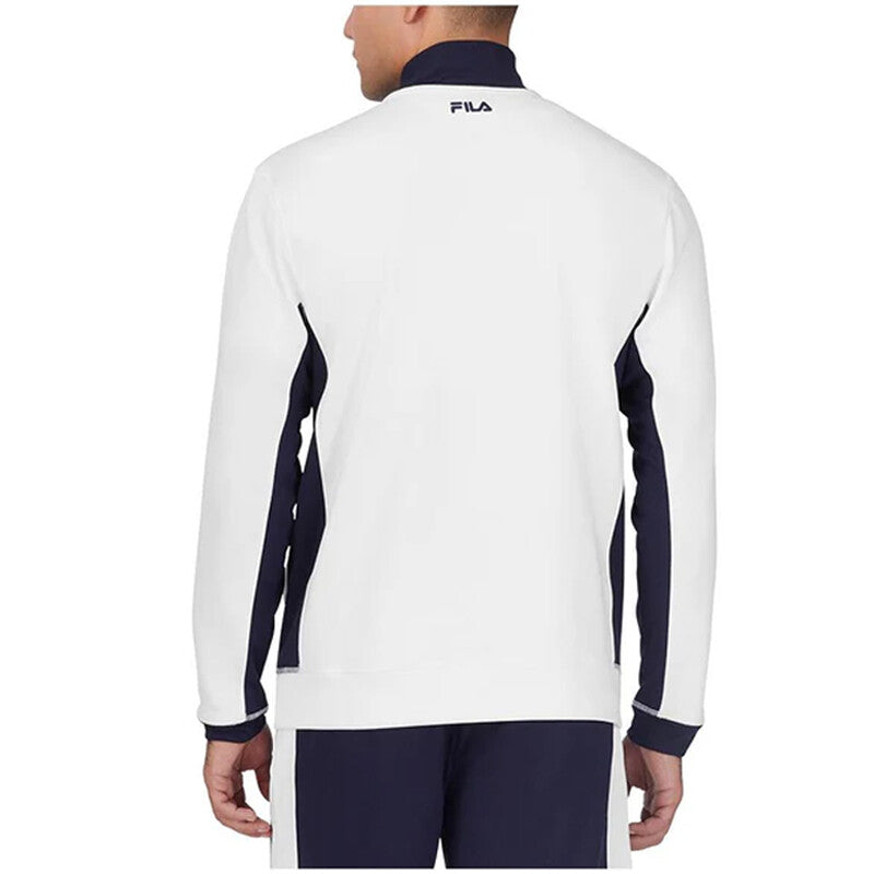 Fila Groundbreaker Long Sleeve 1/4 Zip Top (M) (White/Navy)