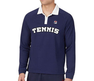 Fila Heritage Long Sleeve Polo (M) (Navy)
