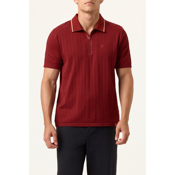 Fila Challenger Cable Zip Polo (M) (Syrah)