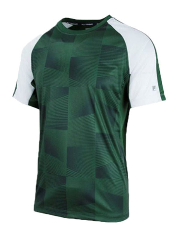 Fila Core Printed Crew Top (M) (Forest Green)