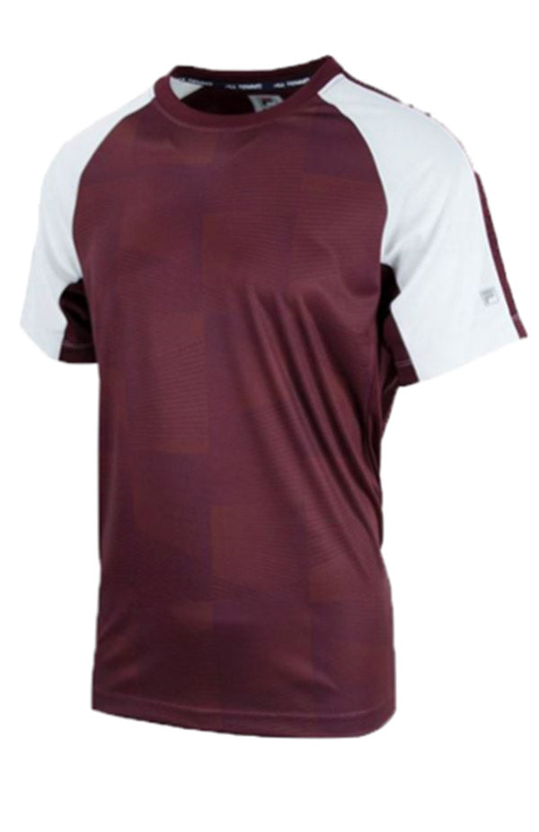 Fila Core Printed Crew Top (M) (Maroon)