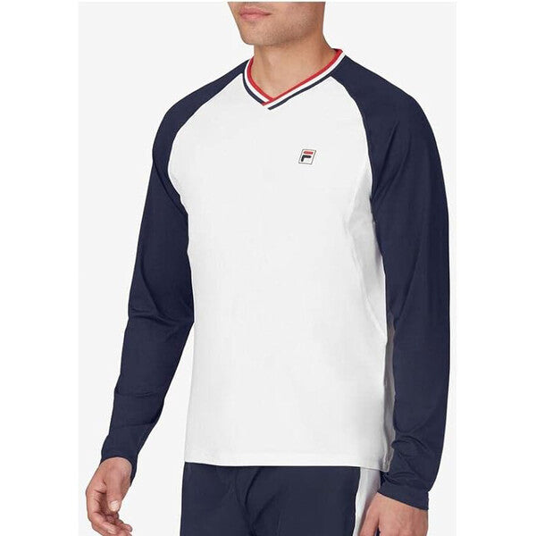 Fila Essentials Heritage Long Sleeve Top (M) (White/Navy)