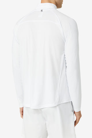 Fila Pickleball 1/4 Zip Long Sleeve (M) (White)