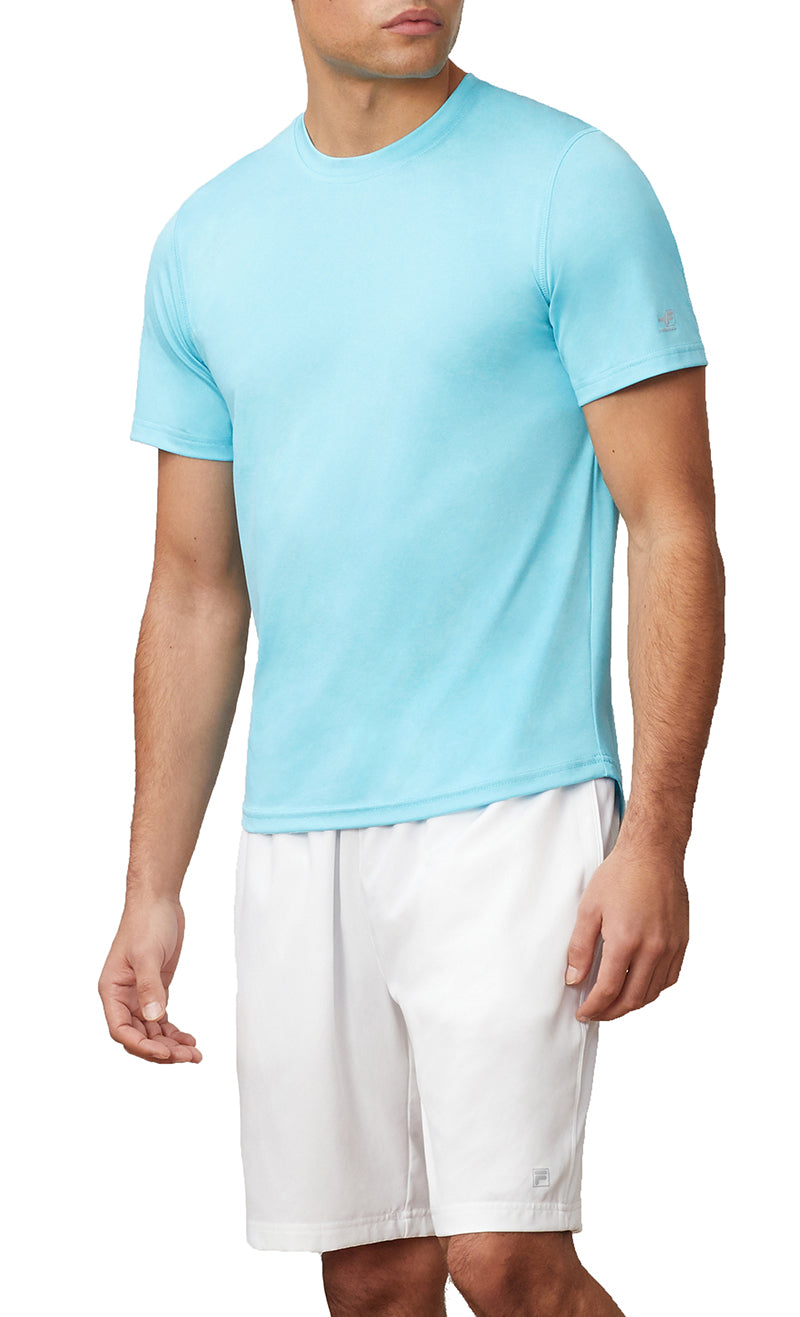 Fila Pickleball Scallop Hem Heather Crew (M) (Blue) Fila