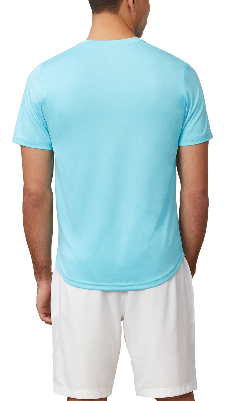 Fila Pickleball Scallop Hem Heather Crew (M) (Blue) Fila