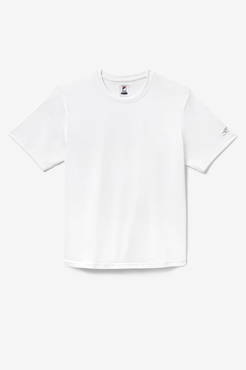 Fila Pickleball Scallop Hem Heathered Tee (M) (White)