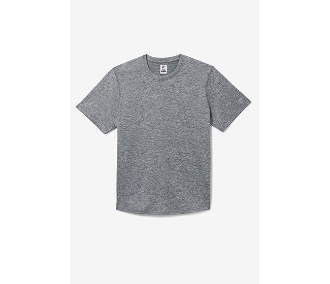 Fila Pickleball Scallop Hem Heathered Tee (M) (Grey)