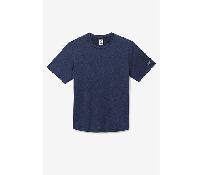 Fila Pickleball Scallop Hem Heathered Tee (M) (Navy)