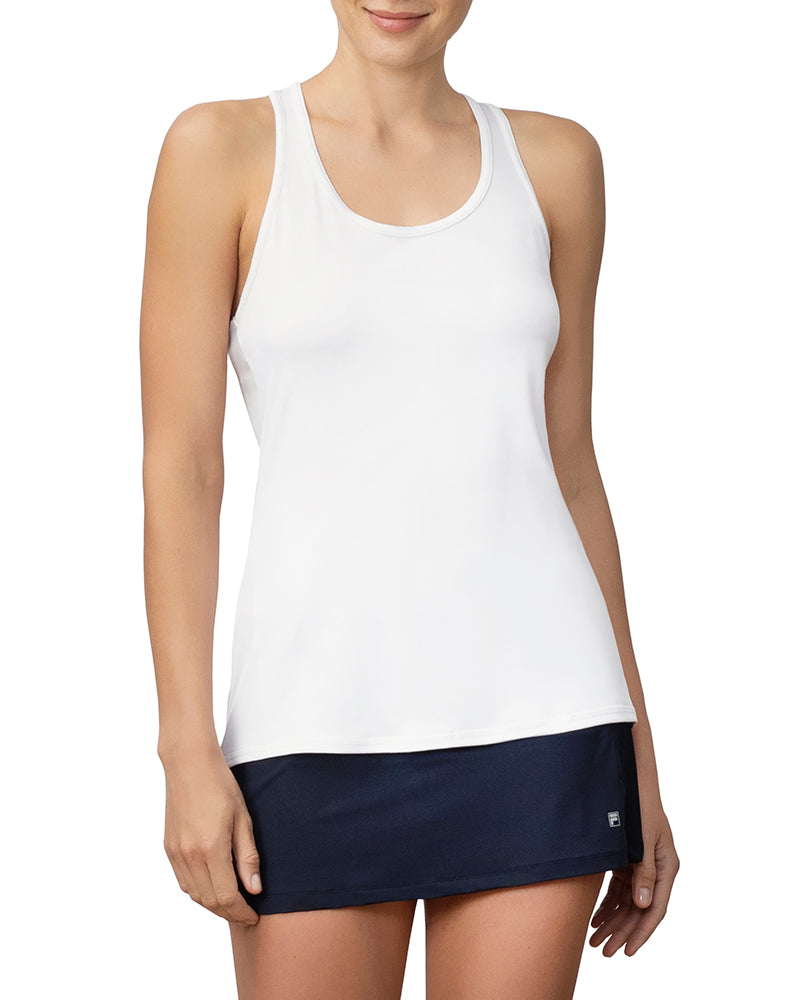 Fila Pickleball Racerback Tank (W) (White)