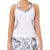 Fila Pickleball Printed Halter Tank (W) (White/Marble)