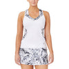 Fila Pickleball Printed Halter Tank (W) (White/Marble)