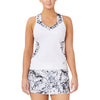 Fila Pickleball Printed Halter Tank (W) (White/Marble)