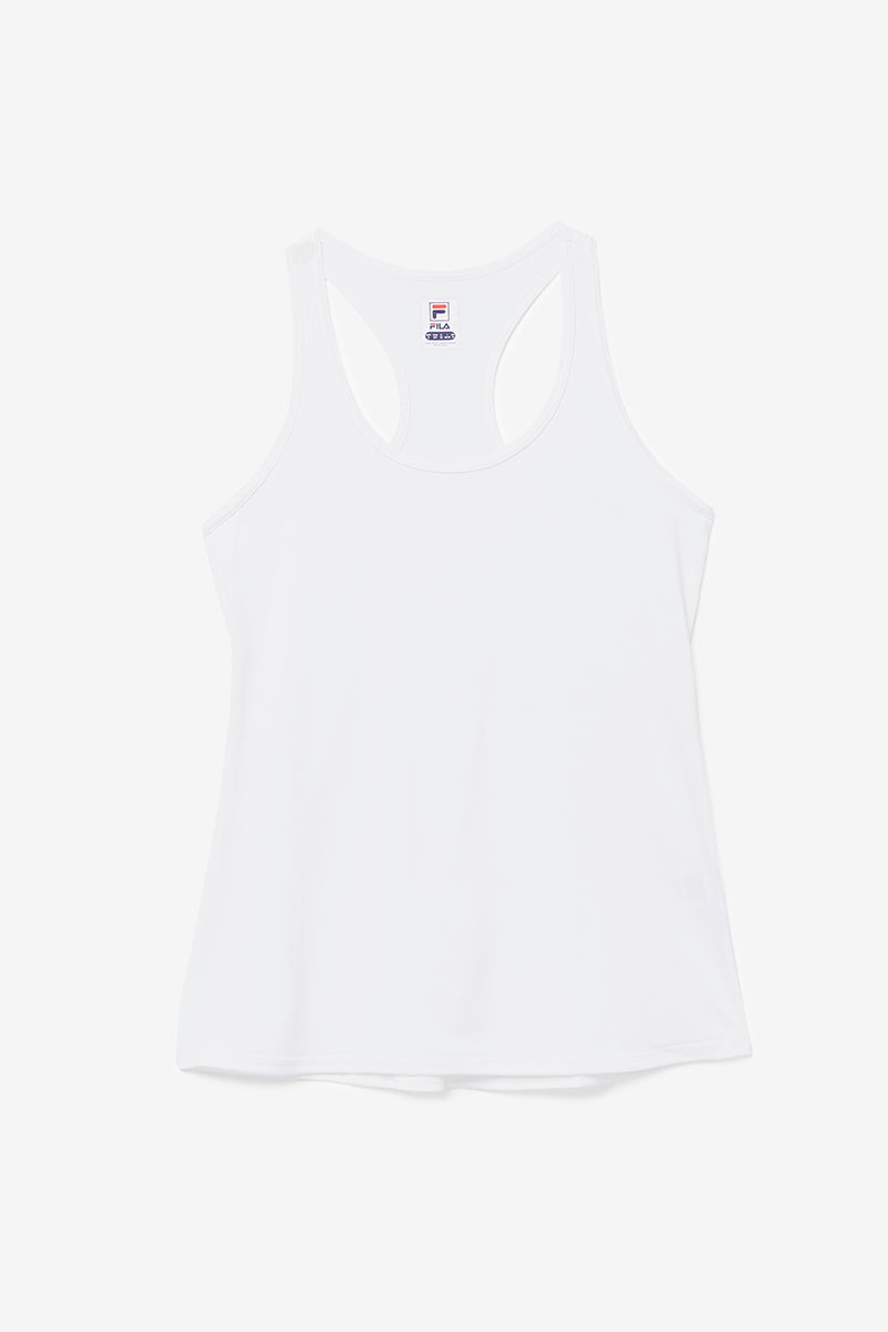 Fila Pickleball Heathered Racerback Tank (W) (White)