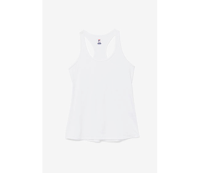 Fila Pickleball Heathered Racerback Tank (W) (White)