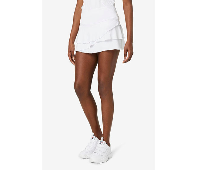 Fila Pickleball Tiered Printed Skort (W) (White)