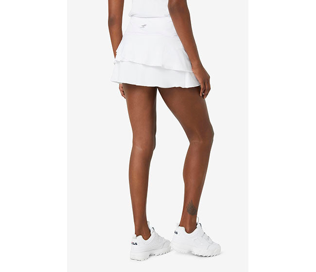 Fila Pickleball Tiered Printed Skort (W) (White)