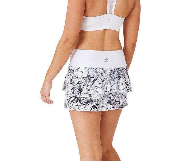 Fila Pickleball Tiered Printed Skort (W) (Marble/White)
