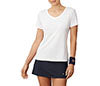 Fila Pickleball Silky V-Neck Tee (W) (White)