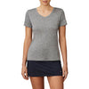 Fila Pickleball Silky V-Neck Tee (W) (Grey)