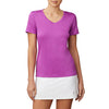 Fila Pickleball Silky V-Neck Tee (W) (Purple)