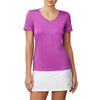 Fila Pickleball Silky V-Neck Tee (W) (Purple)