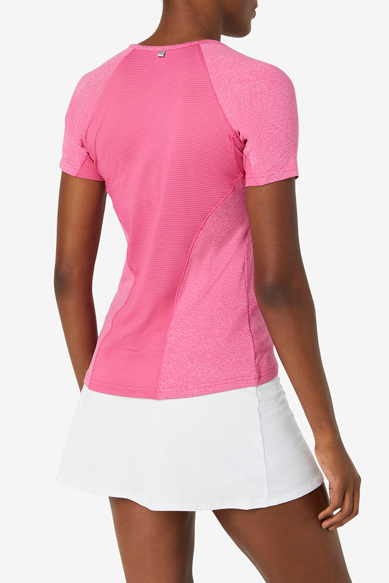 Fila Pickleball Solid Short Sleeve Tee (W) (Pink)