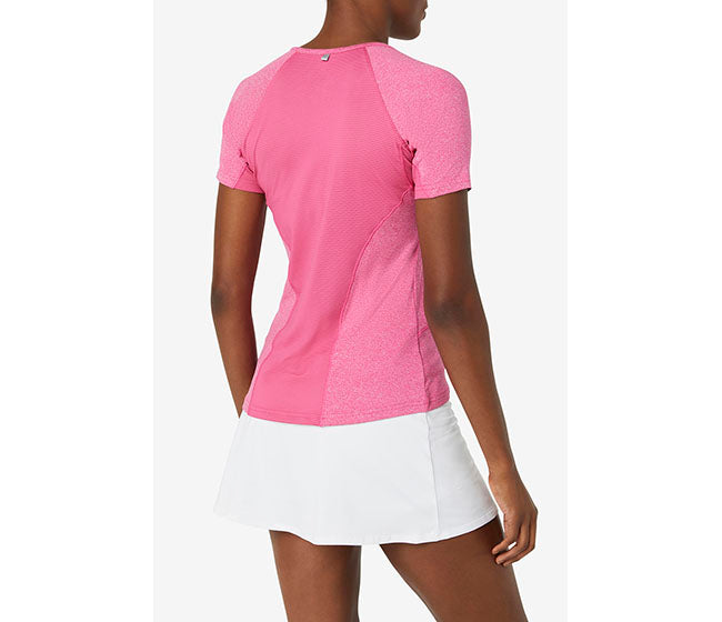 Fila Pickleball Solid Short Sleeve Tee (W) (Pink)