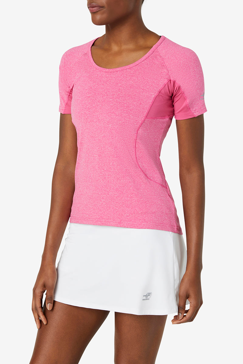 Fila Pickleball Solid Short Sleeve Tee (W) (Pink)