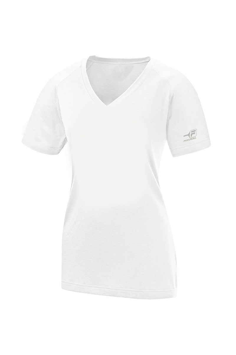 Fila Pickleball Tourney V-Neck Tee (W) (White)