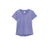 Fila Pickleball Heathered Short Sleeve V-Neck (W) (Blue)