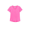 Fila Pickleball Heathered Short Sleeve V-Neck (W) (Pink)