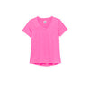 Fila Pickleball Heathered Short Sleeve V-Neck (W) (Pink)
