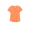 Fila Pickleball Heathered Short Sleeve V-Neck (W) (Orange)