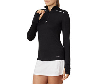 Fila Essentials Half Zip Jacket (W) (Black)