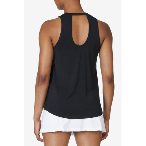 Fila Fi-Lux Open Back Tank Top (W) (Black)