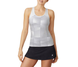 Fila Core Racerback Printed Team Tank (W) (White)