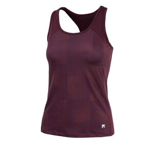 Fila Core Racerback Printed Team Tank (W) (Maroon)