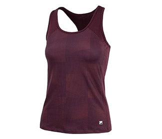 Fila Core Racerback Printed Team Tank (W) (Maroon)