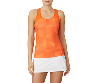 Fila Core Racerback Printed Team Tank (W) (Orange)
