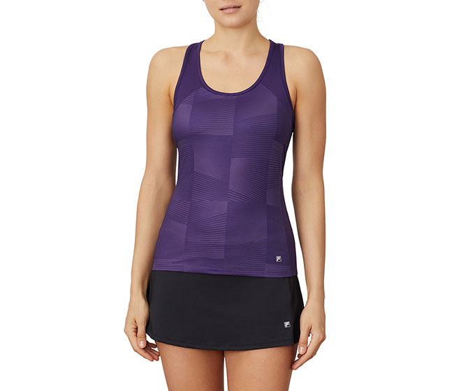 Fila Core Racerback Printed Team Tank (W) (Purple)