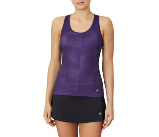 Fila Core Racerback Printed Team Tank (W) (Purple)