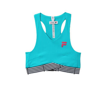 Fila Bevans Baye Crop Tank (W) (Turquoise)
