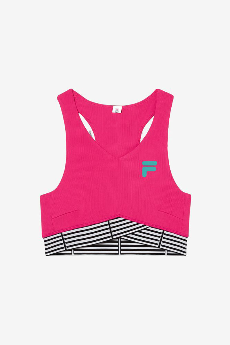 Fila Bevans Baye Crop Tank (W) (Pink)