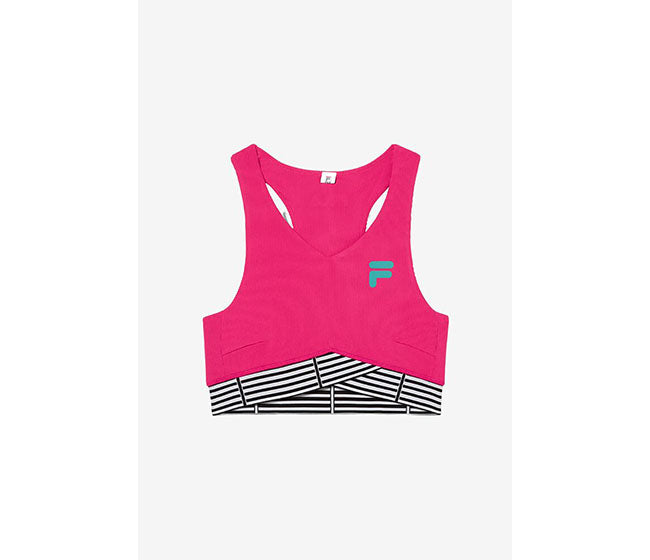 Fila Bevans Baye Crop Tank (W) (Pink)