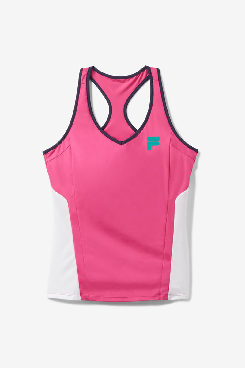 Fila Bevans Day Break Racerback Tank (W) (Pink/White)