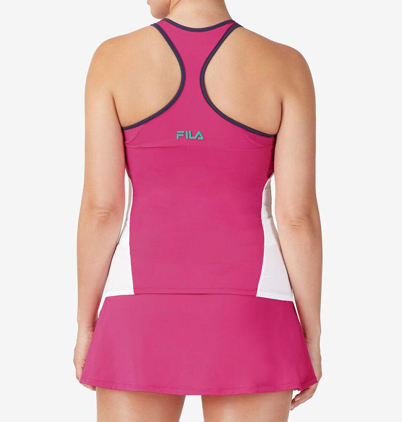 Fila Bevans Day Break Racerback Tank (W) (Pink/White)