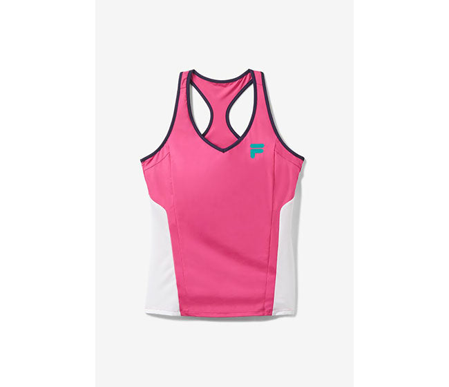 Fila Bevans Day Break Racerback Tank (W) (Pink/White)