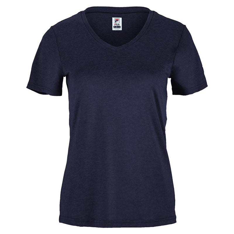 Fila Essentials Short Sleeve V-Neck (W) (Navy)